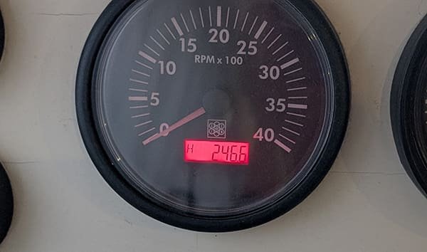 Engine hours on a boat 8 A boat's engine hours